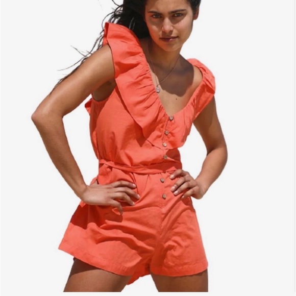 Free People Other - Free People romper, orange/coral color, size medium